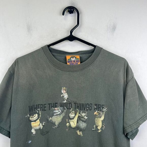 Vintage Where The Wild Things Are Shirt Olive Green Size M - Picture 4 of 8